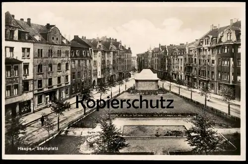 ALTE POSTKARTE HAGEN HASPE 1929 WESTFALEN STEINPLATZ AK Ansichtskarte cpa postcard