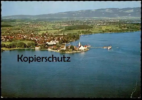 ÄLTERE POSTKARTE HALBINSEL WASSERBURG AM BODENSEE PANORAMA LUFTBILD FLIEGERAUFNAHME AK Ansichtskarte cpa postcard