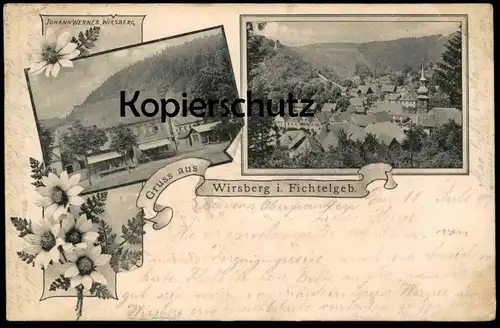 ALTE POSTKARTE GRUSS AUS WIRSBERG 1899 bei KULMBACH Fichtelgebirge AK Ansichtskarte cpa postcard