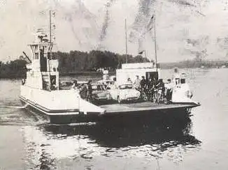 ÄLTERE POSTKARTE GRÜSSE AUS WEIL AM RHEIN Fähre Frachtschiff cargo ship ferry Kran crane grue postcard Ansichtskarte