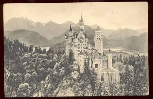ALTE POSTKARTE SCHLOSS NEUSCHWANSTEIN Bayern König Ludwig II. King Ludwig Bavaria château bavière cpa postcard