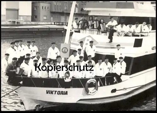 ALTE KARTE HAGEN WESTFALEN SHANTY CHOR AUF SCHIFF VIKTORIA Akkordeon choir choer Musik music musique cpa postcard