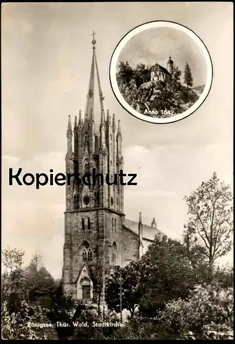 ÄLTERE POSTKARTE 600 JAHRE STADT KÖNIGSEE ANNO 1642 STADTKIRCHE KIRCHE THÜRINGEN church église AK Ansichtskarte postcard