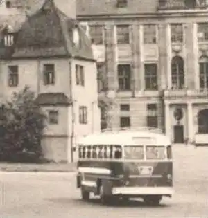 ÄLTERE POSTKARTE WEIMAR MARKT SCHLOSS PARK AN DER ILM GOETHES GARTENHAUS BUS REISEBÜRO Dichter Poet travel agency