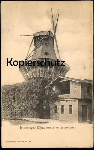 ALTE POSTKARTE POTSDAM HISTORISCHE WINDMÜHLE SANSSOUCI mole molen moulin mill windmill cpa postcard AK Ansichtskarte