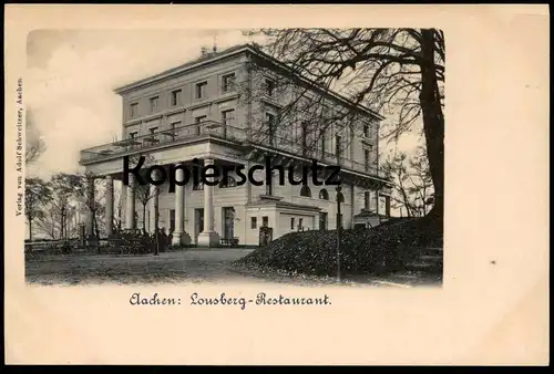 ALTE POSTKARTE AACHEN LOUSBERG RESTAURANT Aix-la-chapelle Architektur architecture AK Ansichtskarte cpa postcard