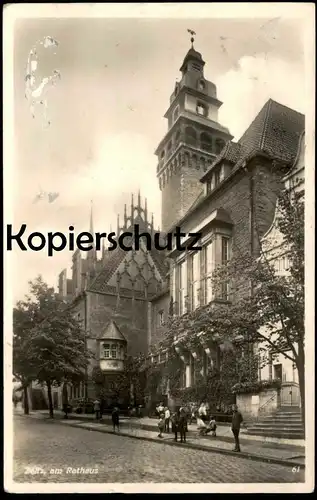 ALTE POSTKARTE ZEITZ AM RATHAUS Sachsen-Anhalt town hall mairie AK Ansichtskarte cpa postcard