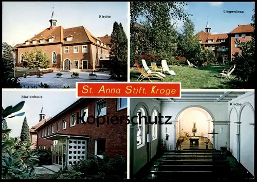 ÄLTERE POSTKARTE ST. ANNA STIFT KROGE EHRENDORF LOHNE bei Diepholz Sankt Anna Kirche AK Ansichtskarte postcard cpa