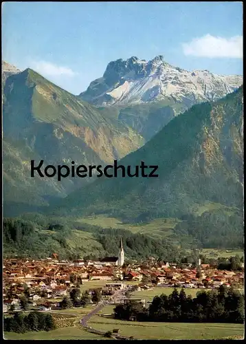 ÄLTERE POSTKARTE OBERSTDORF MIT KRATZER Gesamtansicht Ansichtskarte AK postcard cpa