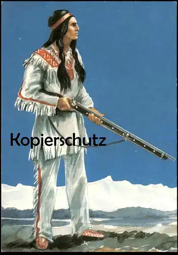 ÄLTERE KÜNSTLER POSTKARTE KARL MAY WINNETOU Indianer indian indien Ansichtskarte AK postcard cpa