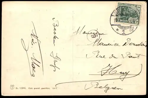 ALTE POSTKARTE MÖNCHENGLADBACH 1911 FEUERVERSICHERUNG Versicherung fire insurance assurance incendie AK postcard cpa