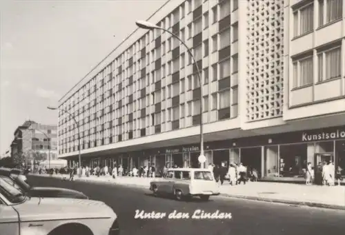 ÄLTERE POSTKARTE BERLIN HAUPTSTADT DER DDR UNTER DEN LINDEN LINDENCORSO INTERHOTEL BRANDENBURGER TOR Kinderwagen Bus AK