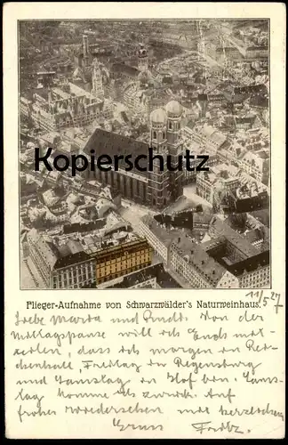 ALTE POSTKARTE MÜNCHEN 1927 NATURWEINHAUS FLIEGERAUFNAHME EIGENDER WEINBERG DIEDESFELD AK Ansichtskarte cpa postcard