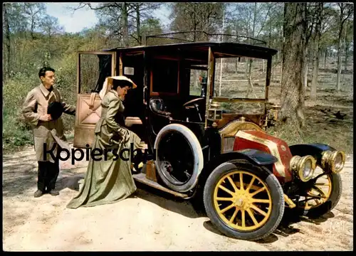 ÄLTERE POSTKARTE RENAULT 1908 LANDAUER LIMOUSINE oldtimer old car Auto voiture vintage clothes dressed people postcard