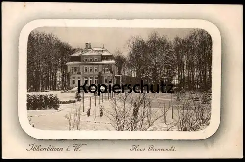 ALTE POSTKARTE IBBENBÜREN WINTER VILLA HAUS GRONEWALD Hiver Snow Neige Schnee AK Ansichtskarte postcard cpa Ibbenbueren