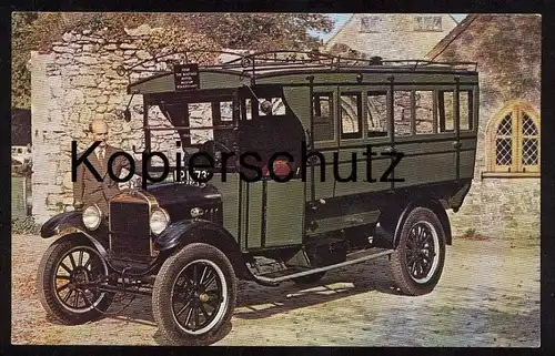 ÄLTERE POSTKARTE FORD TT BUS 1921 MONTAGU MOTOR MUSEUM old car Auto Oldtimer Voiture Automobil AK Ansichtskarte postcard