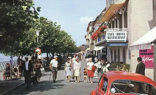 ÄLTERE POSTKARTE MEERSBURG AM BODENSEE SEESTRASSE & PROMENADE Auto car voiture Ansichtskarte AK postcard cpa