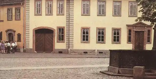 ÄLTERE POSTKARTE WEIMAR GOETHEHAUS AM FRAUENPLAN JOHANN WOLFGANG GOETHE Brunnen fountain poète Ansichtskarte postcard