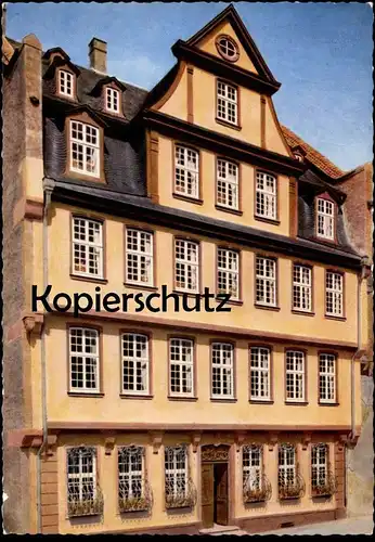 ÄLTERE POSTKARTE GOETHEHAUS FRANKFURT GEBURTSHAUS GOETHE Dichter poet poète Ansichtskarte AK postcard cpa