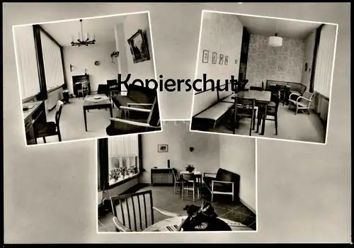 ÄLTERE POSTKARTE INSEL LANGEOOG CHRISTLICHES ERHOLUNGSHEIM BETHANIEN INNENRÄUME Ansichtskarte AK postcard cpa