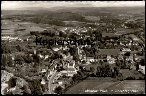 ÄLTERE POSTKARTE WIEHL IM OBERBERGISCHEN LAND RÜCKSEITIG AUFDRUCK HUGO MÜLLER BAHNHOFSGASTSTÄTTE Ansichtskarte postcard