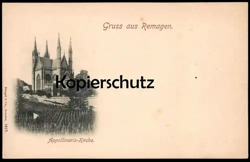 ALTE POSTKARTE GRUSS AUS REMAGEN APPOLLINARIS APOLLINARIS KIRCHE Apollinariskirche church église Ansichtskarte postcard