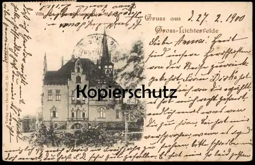 ALTE POSTKARTE GRUSS AUS GROSS-LICHTERFELDE VILLA DES GENERALMAJOR MECKEL Berlin Steglitz AK Ansichtskarte postcard cpa