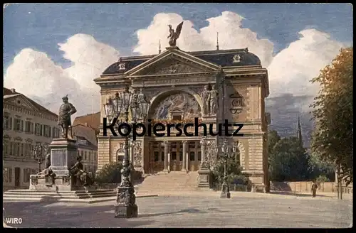 ALTE POSTKARTE DÜSSELDORF KUNSTHALLE BISMARCKDENKMAL WIRO Denkmal Bismarck monument C. F. Wiedemann Künstlerkarte cpa