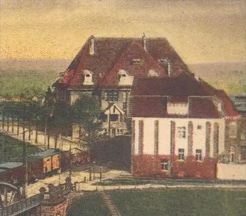 ALTE POSTKARTE CREFELD-UERDINGEN HAFENBRÜCKE Zug train Waggon wagon Krefeld Brücke bridge pont Ansichtskarte postcard AK