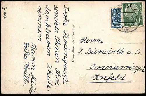 ALTE POSTKARTE KREFELD BURG LINN Wassergraben und Burg Crefeld chateau fort castle Ansichtskarte AK postcard cpa