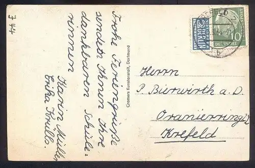 ALTE POSTKARTE KREFELD BURG LINN Wassergraben und Burg Crefeld chateau fort castle Ansichtskarte AK postcard cpa