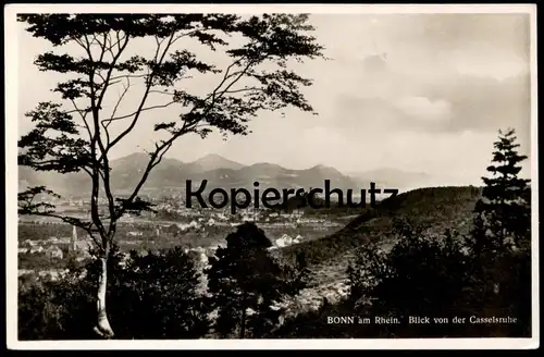 ALTE POSTKARTE BONN AM RHEIN BLICK VON DER CASSELSRUHE Bad Godesberg Venusberg Siebengebirge Ansichtskarte postcard cpa