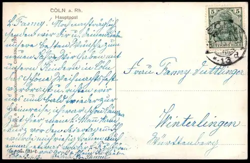 ALTE POSTKARTE CÖLN AM RHEIN HAUPTPOST Post Köln Ansichtskarte AK cpa postcard
