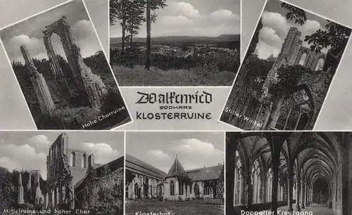 ÄLTERE POSTKARTE WALKENRIED SÜDHARZ KLOSTERRUINE HOHE CHORRUINE STILLER WINKEL KREUZGANG Harz cpa postcard Ansichtskarte