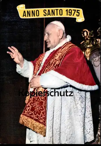 ÄLTERE POSTKARTE ANNO SANTO 1975 PAPST JOANNES XXIII. Pope Papa Papiez 23. Johannes AK cpa postcard Ansichtskarte