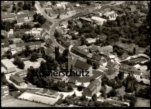 ÄLTERE POSTKARTE HÜCKELHOVEN ST. LAMBERTUS HAUS HÜCKELHOVEN LUFTBILD FLIEGERAUFNAHME Ansichtskarte postcard cpa AK