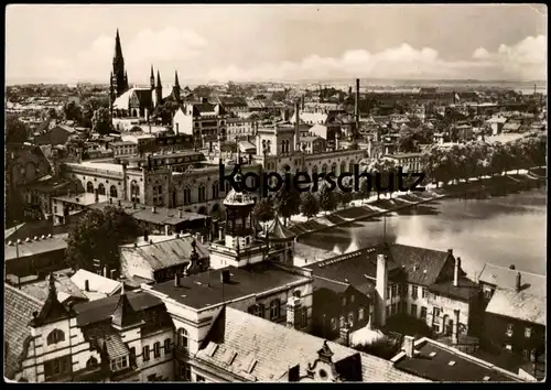 ÄLTERE POSTKARTE SCHWERIN BLICK VOM DOM PANORAMA GESAMTANSICHT TOTALANSICHT postcard Ansichtskarte cpa AK