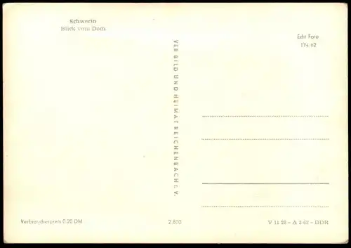 ÄLTERE POSTKARTE SCHWERIN BLICK VOM DOM PANORAMA GESAMTANSICHT TOTALANSICHT postcard Ansichtskarte cpa AK