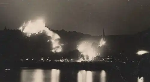 ALTE POSTKARTE BACHARACH RHEINISCHE JAHRTAUSENDFEIER 1925 FESTBELEUCHTUNG Rheinbeleuchtung Ansichtskarte postcard Rhein
