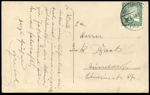 ALTE POSTKARTE BACHARACH RHEINISCHE JAHRTAUSENDFEIER 1925 FESTBELEUCHTUNG Rheinbeleuchtung Ansichtskarte postcard Rhein