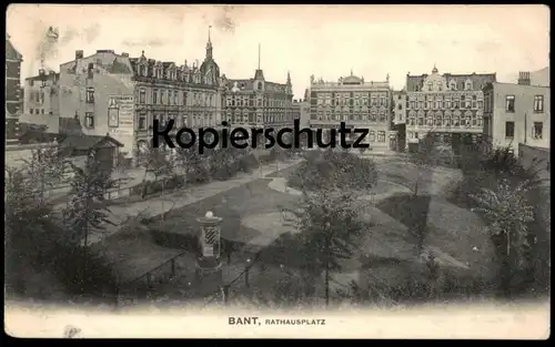 ALTE POSTKARTE BANT RATHAUSPLATZ FAHRRÄDER TIMMANN RESTAURANT ZUR POST WILHELMSHAVEN Ansichtskarte AK postcard cpa