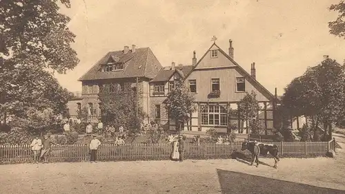 ALTE POSTKARTE BETHEL BEI BIELEFELD ENON LANDWIRTSCHAFTLICHE STATION Kuh cow vache Ansichtskarte AK postcard Bauernhaus