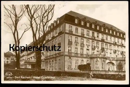 ALTE POSTKARTE BAD AACHEN HOTEL QUELLENHOF Herbst autumn postcard Ansichtskarte AK cpa