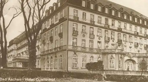 ALTE POSTKARTE BAD AACHEN HOTEL QUELLENHOF Herbst autumn postcard Ansichtskarte AK cpa