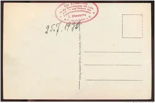 ALTE POSTKARTE LUFTSCHIFF GRAF ZEPPELIN LZ 127 SPEISESAAL FRIEDRICHSHAFEN 1930 airship dirigeable dirigible postcard cpa