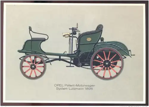 ÄLTERES KOMPLETTES POSTKARTEN BOOKLET OPEL OLDTIMER ADAM OPEL AG Lutzmann Laubfrosch Tonneau Darracq Torpedo Phaeton car