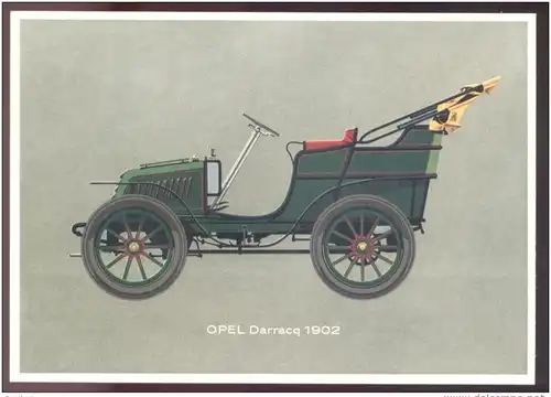 ÄLTERES KOMPLETTES POSTKARTEN BOOKLET OPEL OLDTIMER ADAM OPEL AG Lutzmann Laubfrosch Tonneau Darracq Torpedo Phaeton car