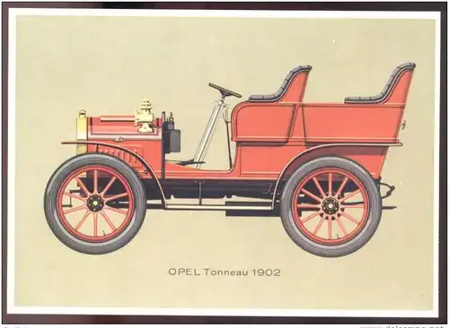 ÄLTERES KOMPLETTES POSTKARTEN BOOKLET OPEL OLDTIMER ADAM OPEL AG Lutzmann Laubfrosch Tonneau Darracq Torpedo Phaeton car