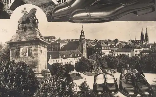 ALTE POSTKARTE SCHUH-STADT PIRMASENS 1938 Schuhe Schuhstadt montage photo shoes shoe Ansichtskarte AK postcard cpa