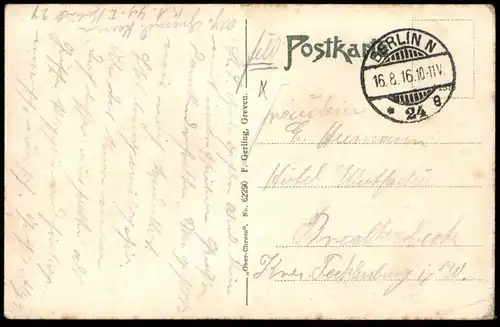 ALTE JUGENDSTIL POSTKARTE GREVEN GERTRUDENSTIFT KATHOLISCHE KIRCHE WAPPEN FLAGGEN Ansichtskarte AK cpa postcard